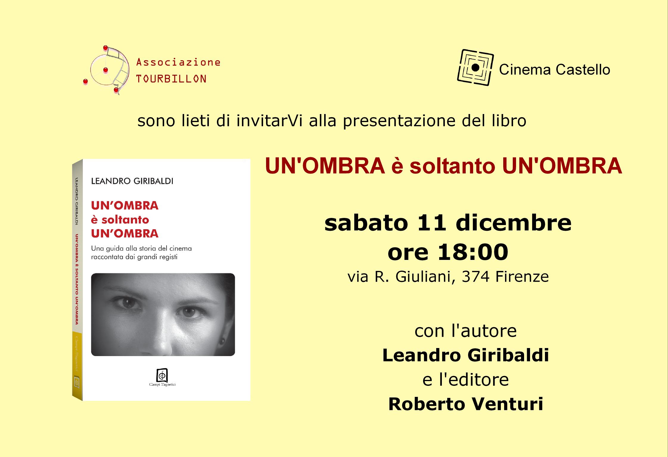 Presentazione del libro “UN’OMBRA E’ SOLTANTO UN’OMBRA” – sabato 11 dicembre ore 18:00